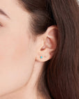 Ania Haie 14kt Gold Turquoise Cabochon Stud Earrings