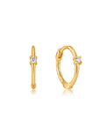 Ania Haie 14kt Gold Single Natural Diamond Huggie Hoop Earrings