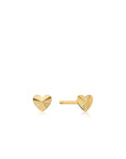 Ania Haie 14kt Gold Heart Stud Earrings