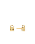 Ania Haie 14kt Gold Padlock Stud Earrings