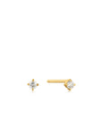 Ania Haie 14kt Gold Natural Diamond Stud Earrings