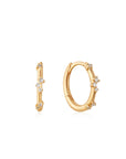 Ania Haie 14kt Gold Stargazer Natural Diamond Huggie Hoop Earrings