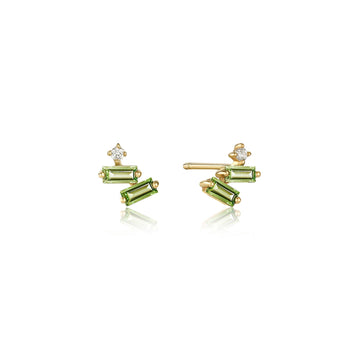 Ania Haie 14kt Gold Tourmaline and White Sapphire Stud Earrings