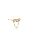 Ania Haie 14kt Gold White Sapphire Climber Single Stud Earring