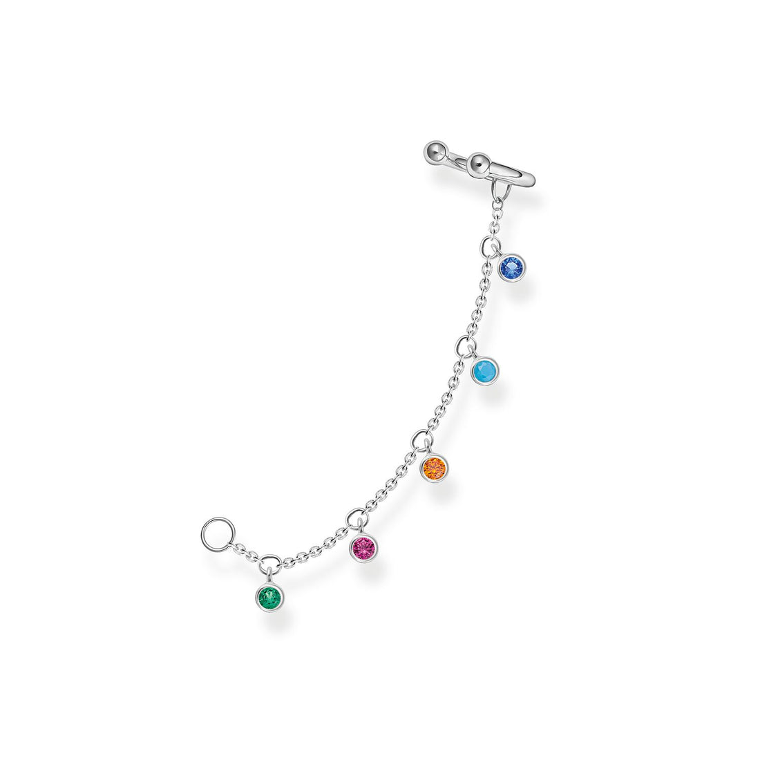 Thomas Sabo Single Ear Cuff Colourful Stones Silver