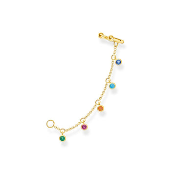 Thomas Sabo Single Ear Cuff Colourful Stones Gold