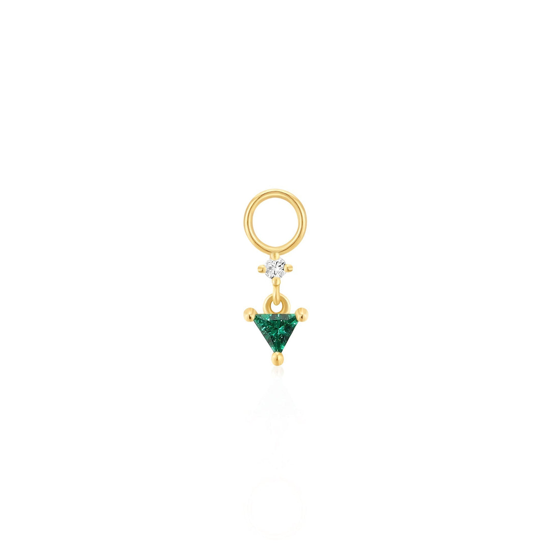 Ania Haie Gold Sparkle Drop Green Earring Charm