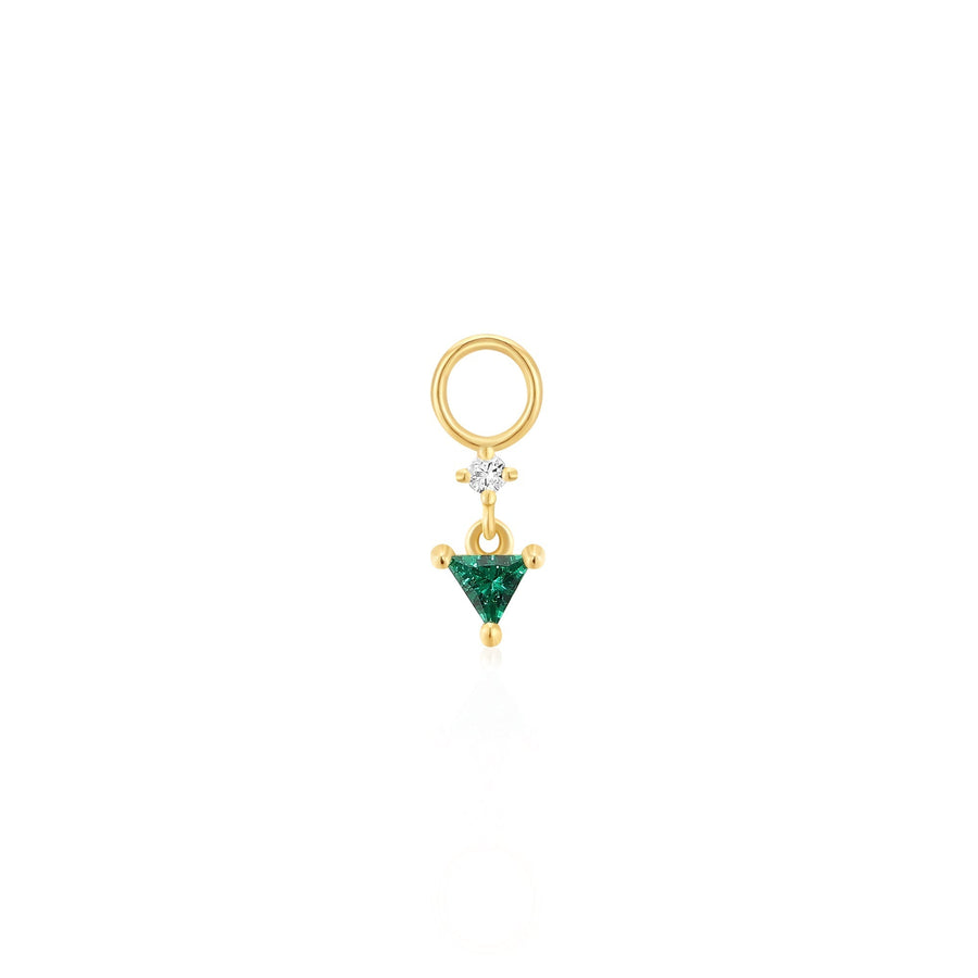 Ania Haie Gold Sparkle Drop Green Earring Charm