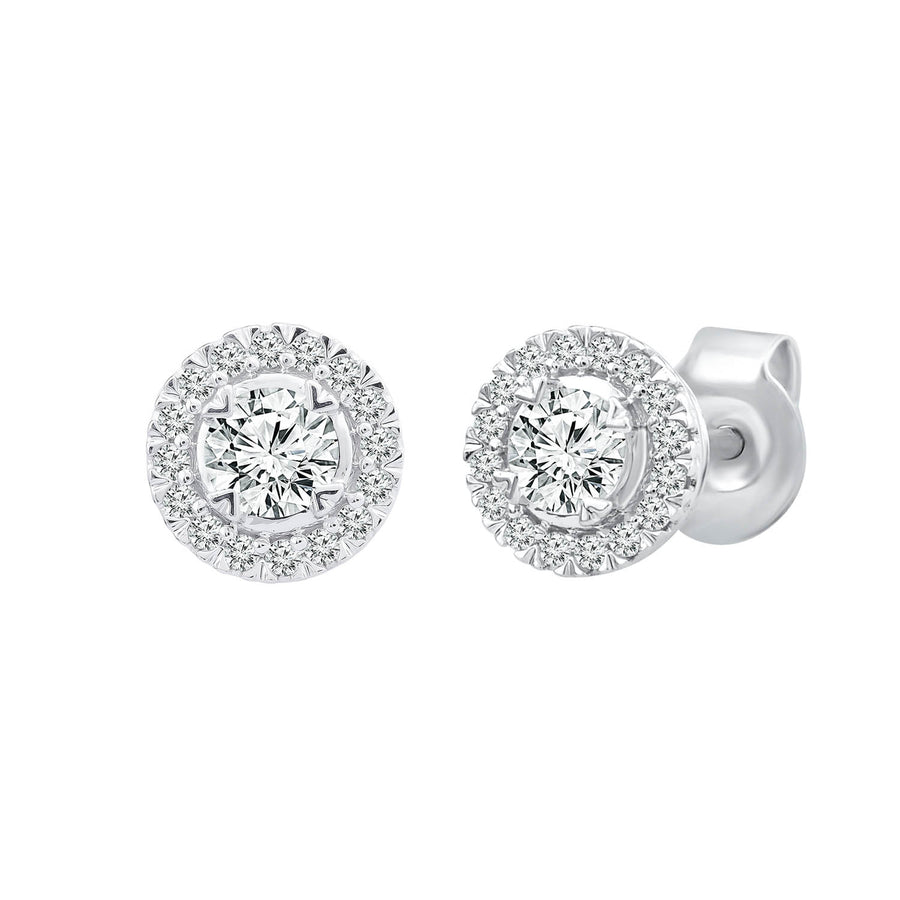 9CT MABEL DIAMOND STUD EARRINGS