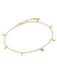 Ania Haie Gold Turquoise Drop Pendant Anklet