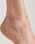 Ania Haie Silver Turquoise Drop Pendant Anklet