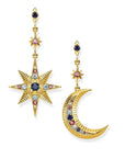 Thomas Sabo Royalty Star & Moon Earrings  - Gold