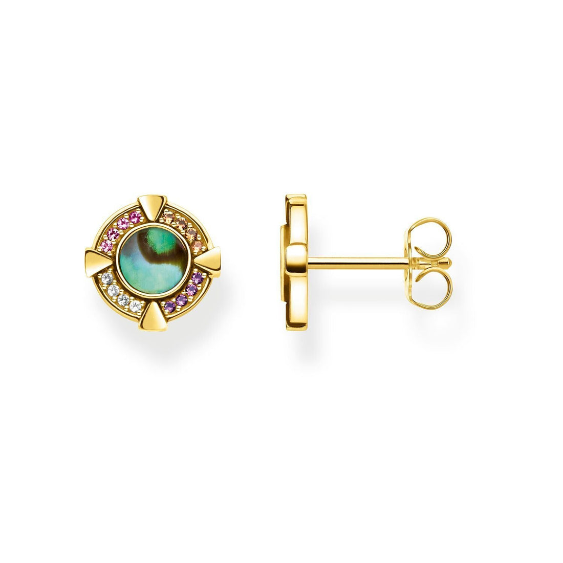 Thomas Sabo Ear Studs Abalone Mother-of-pearl Gold