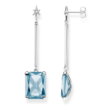 Thomas Sabo Earrings Blue Stone With Star