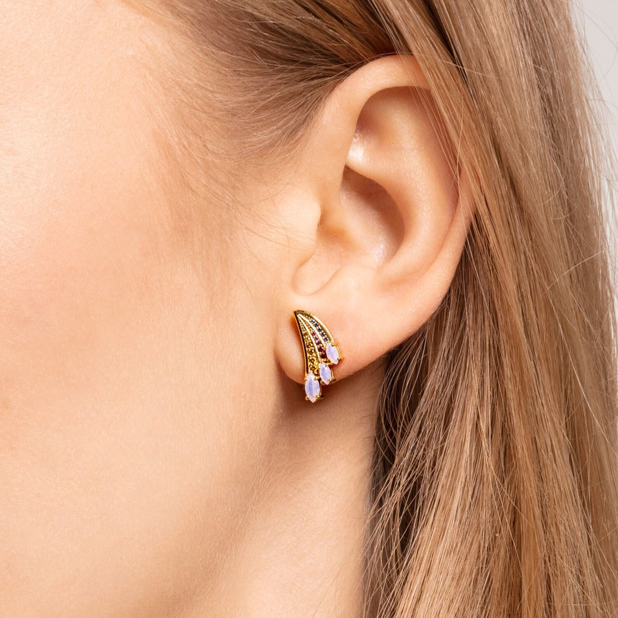 Thomas Sabo Ear Studs Bright Gold-coloured Hummingbird Wing