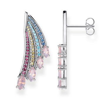 Thomas Sabo Earrings Bright Silver-coloured Hummingbird Wing