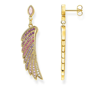 Thomas Sabo Earrings Bright Gold-coloured Hummingbird Wing