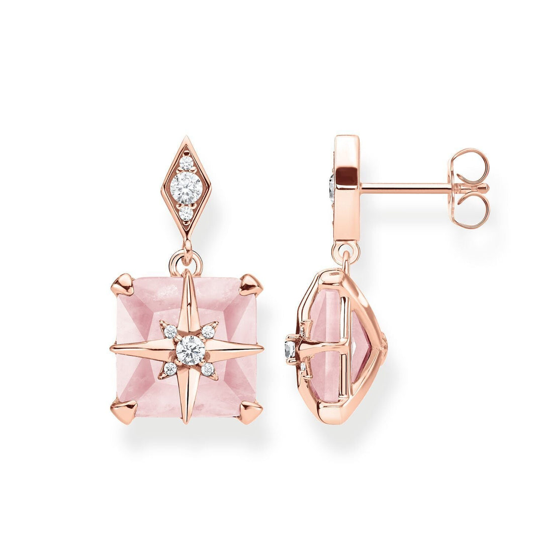 Thomas Sabo Ear Studs Pink Stone With Star