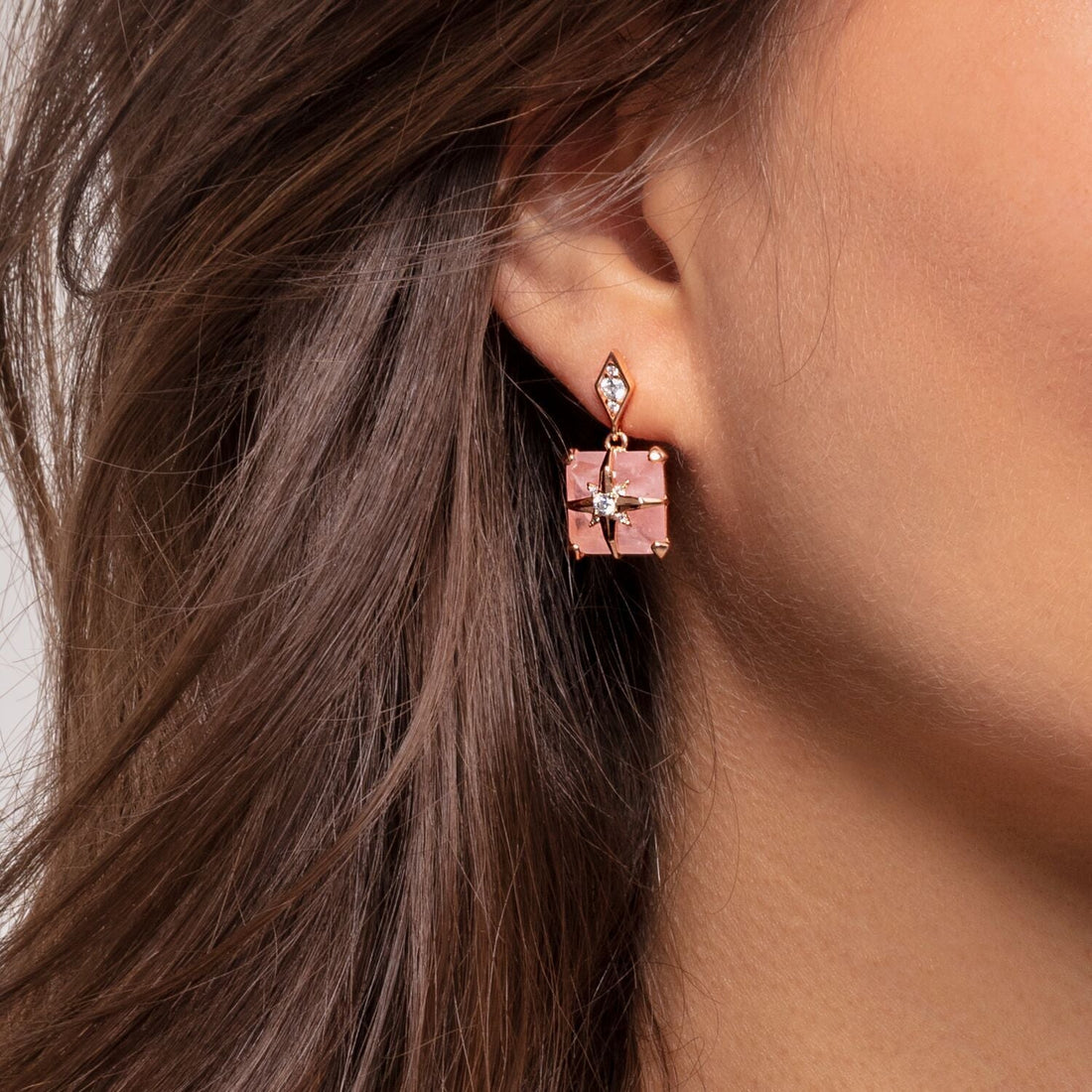 Thomas Sabo Ear Studs Pink Stone With Star