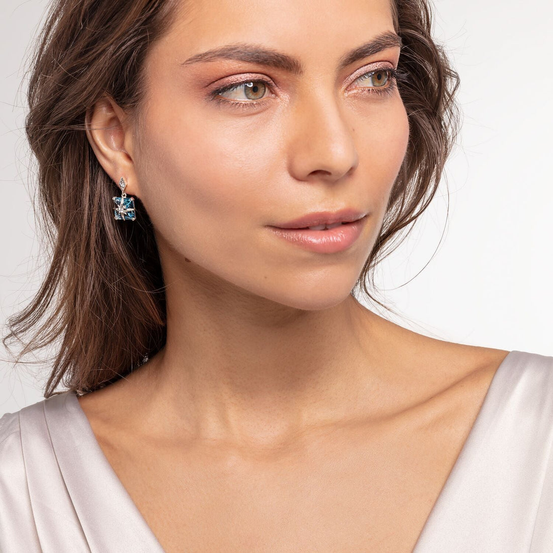 Thomas Sabo Ear Studs Blue Stone With Star