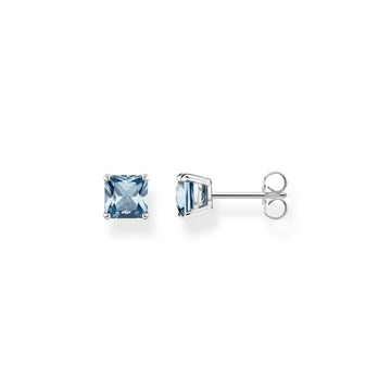 THOMAS SABO Ear studs blue stone silver