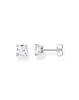 THOMAS SABO Ear studs white stone silver