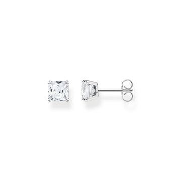 THOMAS SABO Ear studs white stone silver