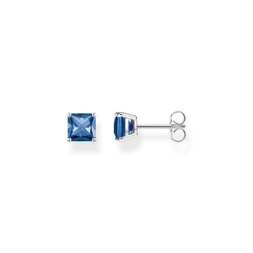 THOMAS SABO Ear studs blue stone silver