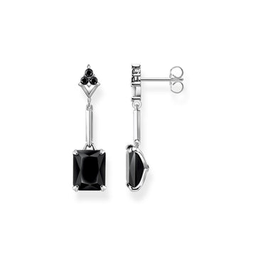 Thomas Sabo Earring Black Stone Silver