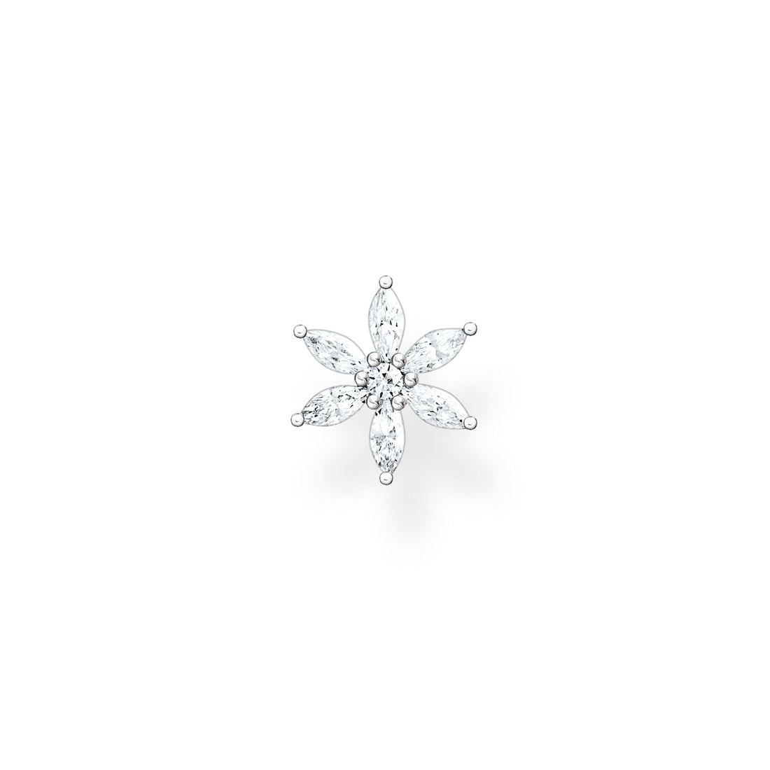 Thomas Sabo Single Ear Stud Flower Silver