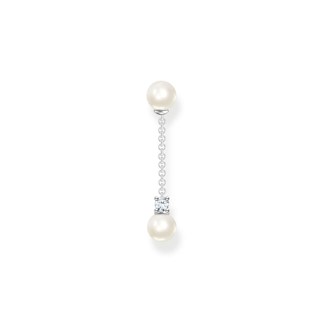 Thomas Sabo Single earring pearls and white stone silver