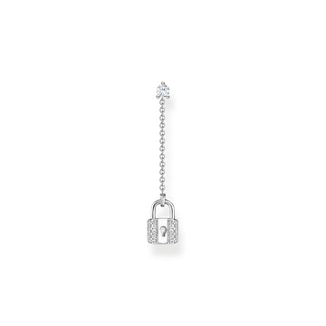 Thomas Sabo Single Earring Lock With White Stones Silver