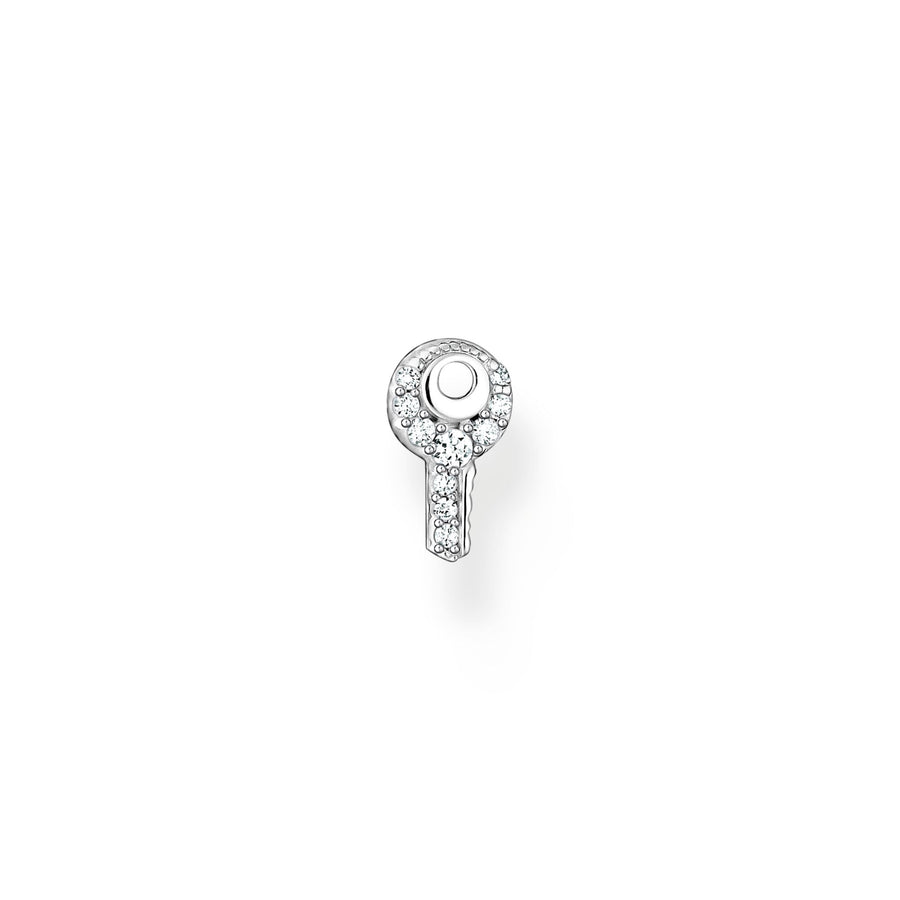 Thomas Sabo Single Ear Stud Key White Stones Silver