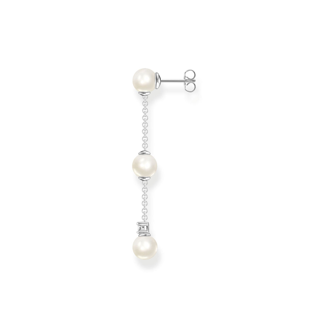 Thomas Sabo Single earring pearls and white stone silver