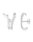 Thomas Sabo Ear studs wave with stones