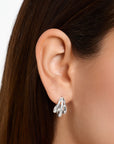 Thomas Sabo Earrings wave with white stones