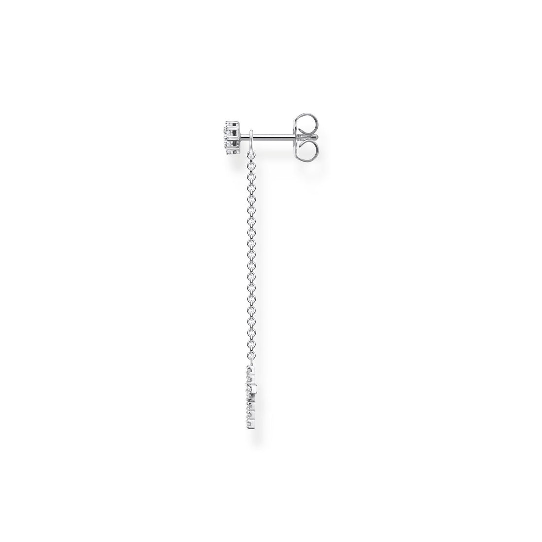 Thomas Sabo Single ear stud with cross pendant long silver