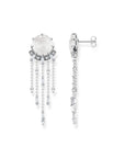 THOMAS SABO Earrings milky quartz with winter sun rays silver