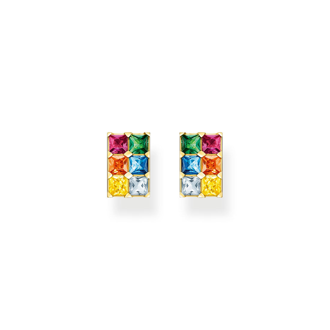 THOMAS SABO Ear studs colourful stones gold