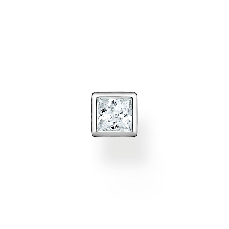 THOMAS SABO Single Ear Stud White Stone Silver