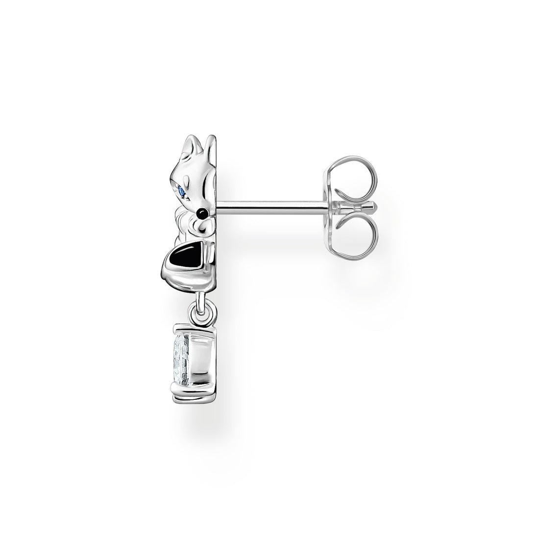 THOMAS SABO Single ear stud fox with white stone silver