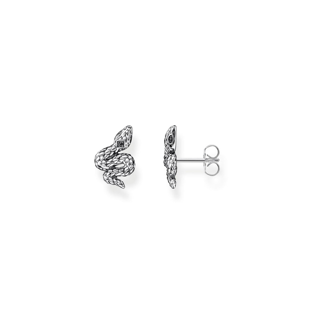 THOMAS SABO Ear studs blackened snake