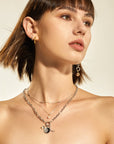 Ania Haie Silver Mixed Link Charm Chain Connector Necklace