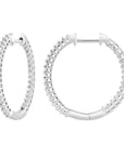 9CT KIMBERLY DIAMOND HOOP EARRINGS