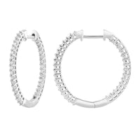 9CT KIMBERLY DIAMOND HOOP EARRINGS