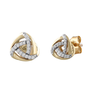 9CT TIORA DIAMOND STUD EARRINGS