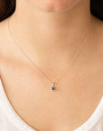 9CT LANA SAPPHIRE & DIAMOND PENDANT