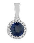 9CT LANA SAPPHIRE & DIAMOND PENDANT