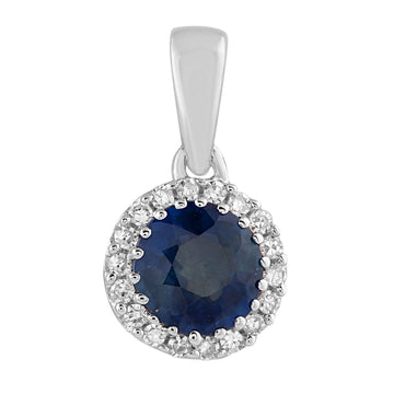 9CT LANA SAPPHIRE & DIAMOND PENDANT