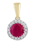 9CT LANA RUBY & DIAMOND PENDANT